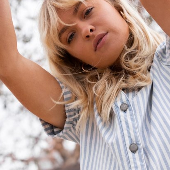 Roxy Denim Romper - Pink Sunglasses Short Sleeve Playsuit - Picture 5 of 8